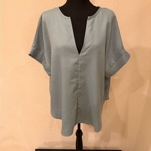 SHEIN Elegant Light Blue Blouse